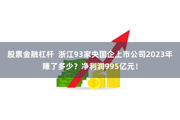 股票金融杠杆  浙江93家央国企上市公司2023年赚了多少？净利润995亿元！